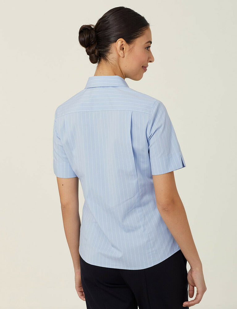 NNT Womens Avignon Pintripe Short Sleeve Slim Casual Shirt Business CATUK6