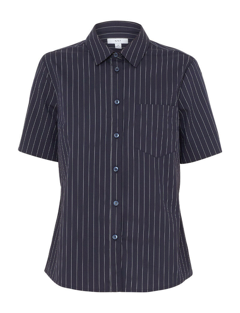 NNT Womens Avignon Pintripe Short Sleeve Slim Casual Shirt Business CATUK6