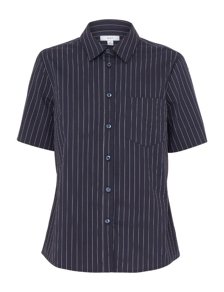 NNT Womens Avignon Pintripe Short Sleeve Slim Casual Shirt Business CATUK6