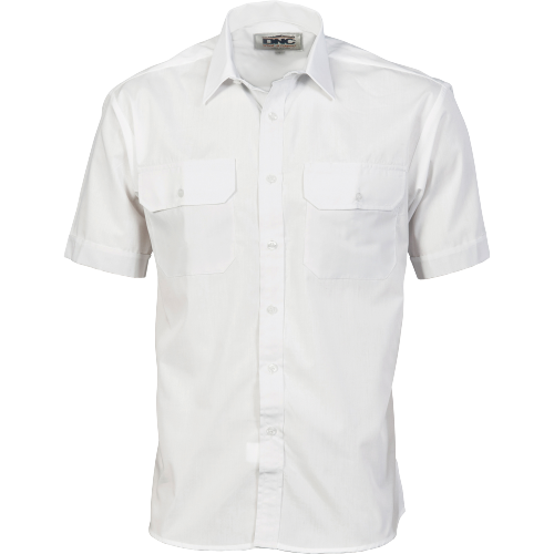 DNC Workwear Mens Polyester Cotton Work Shirt Short Sleeve Business Casual 3211