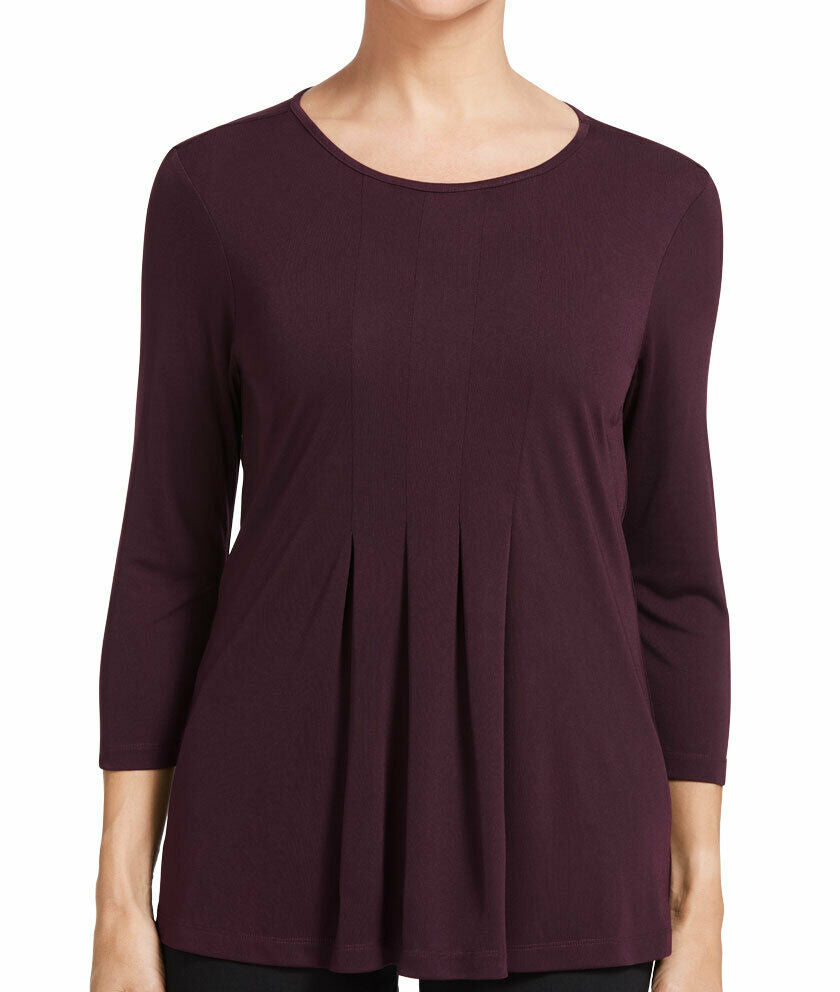 NNT Womens 3/4 Sleeve T-Top Pleat Front Stretch Matt Jersey Comfort CATU7D