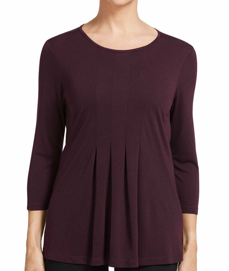 NNT Womens 3/4 Sleeve T-Top Pleat Front Stretch Matt Jersey Comfort CATU7D
