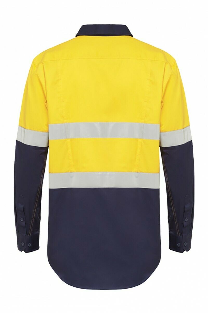 Hard Yakka Koolgear Long Sleeve Work Shirt Hi-Vis Taped Lightweight Y07740