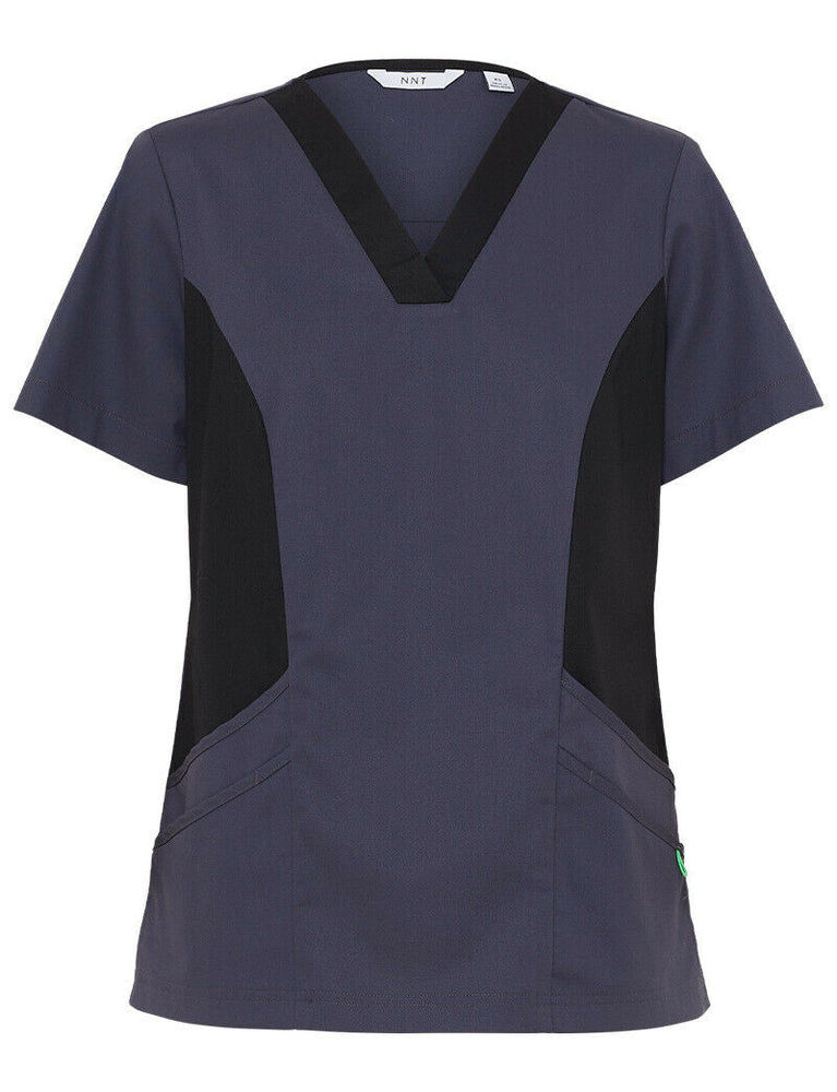 NNT Womens Nightingale V Neck Contrast Scrub Top Nurse Workwear Comfort CATULL