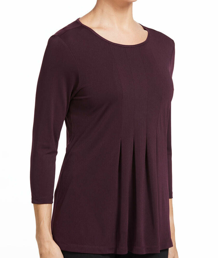 NNT Womens 3/4 Sleeve T-Top Pleat Front Stretch Matt Jersey Comfort CATU7D