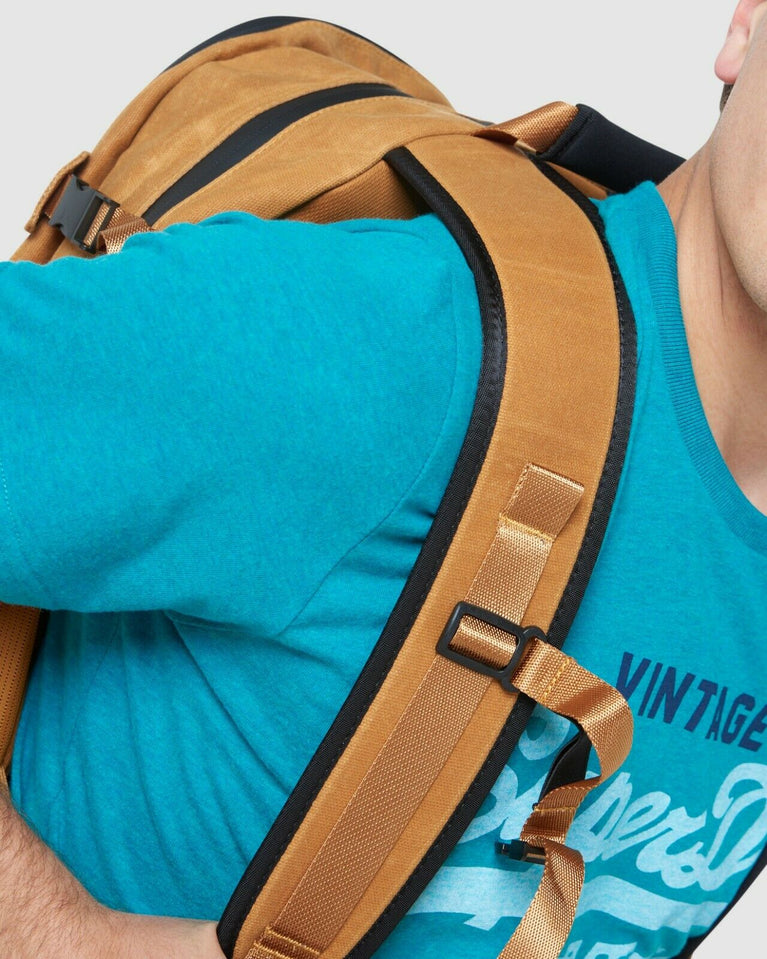 Superdry Mens Natural Tarp Backpack Classic Polyester Panelled Bag SM12SA1U
