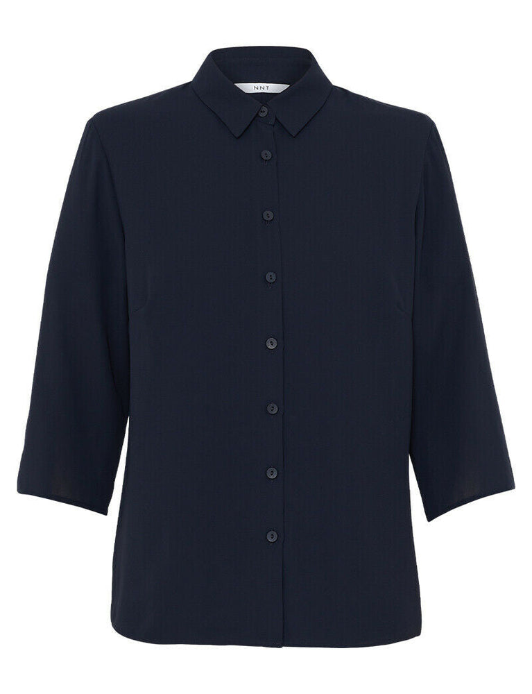 NNT Womens Business Georgie 3/4 Sleeve Pleat Back Formal Shirts Classic CATUKZ