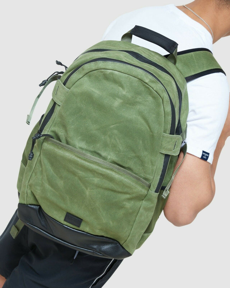Superdry Mens Natural Tarp Backpack Classic Polyester Panelled Bag SM12SA1U