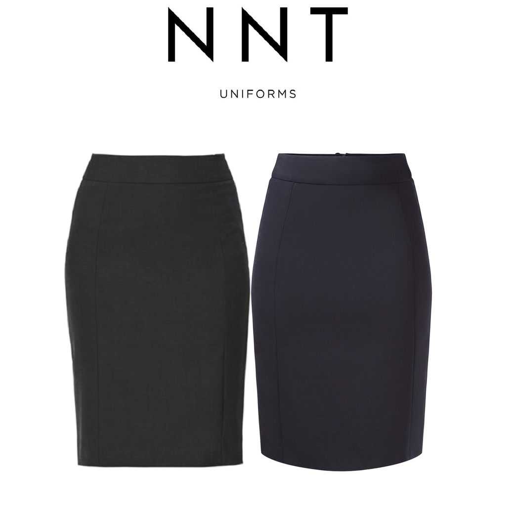 NNT Womens Business Stretch Wool Blend Panel Pencil Skirt Wool Blend CAT2MG