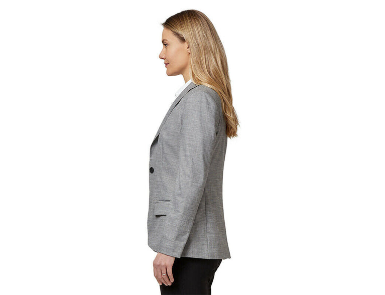 NNT Womens Formal Blazer Half Lined 1 Button Linen Look Jacket Business CAT1E9