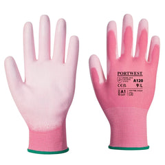 A120 Work Gloves PU Palm Dipped Abrasion and Tear Resistant Black, X-Small