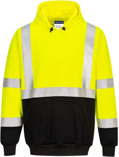 UB324 Men'S Hi Vis 2-Tone Reflective Hooded Sweatshirt Yellow/Black, 6X-Large