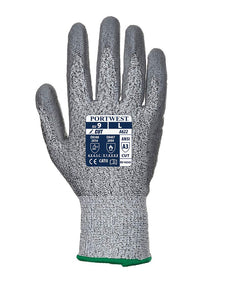 MR Cut PU Palm Glove Safety Work Wear Protective Gloves Resistant Coated ANSI 105, Medium