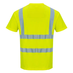 Hi-Vis T Shirt Viz Visibility Reflective Safety Work Wear Top ANSI 2, 6XL Yellow
