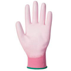 Portwest Work Gloves PU Palm Dipped Abrasion and Tear Resistant Pink A120