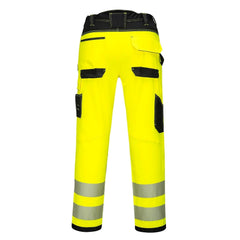 PW385 Women'S PW3 Durable Hi Vis Stretch Work Pants Yellow/Black, 34