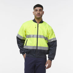 SALE KingGee Mens Hi Vis Reflective Quilted Bomber Work Safety Jacket K55032
