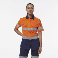 KingGee Womens Workcool Vented Reflective Short Sleeve Shirt K44229-Collins Clothing Co
