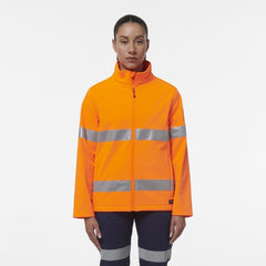KingGee Womens Reflective Stretch Softshell Pocket Safety Work Jacket K45007-Collins Clothing Co