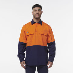 KingGee Mens Workcool Vented Closed Front Spliced Shirt K54011-Collins Clothing Co