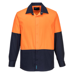 Portwest Food Industry Lightweight Cotton Shirt Reflective Work Safety MF150-KarWorkwear