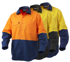 KingGee Mens Workcool 2 Hi-Vis Shirt Long Sleeve Button Up Work Workwear K54870