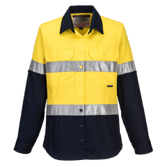 Portwest Ladies 2 Tone Regular Weight Long Sleeve Shirt with Tape ML108-KarWorkwear
