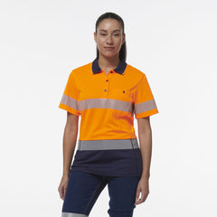 KingGee Womens Workcool Hyperfreeze Spliced Polo With Segmented Tape K44224-Collins Clothing Co