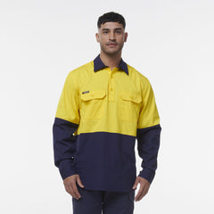 KingGee Mens Workcool Vented Closed Front Spliced Shirt K54011-Collins Clothing Co