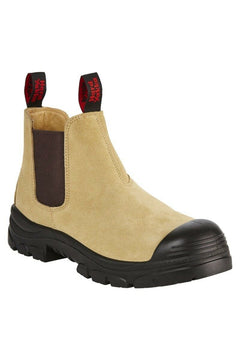 Hard Yakka Mens Grit Suede Sand Pull Up Boots Steel Cap Work Safety Y60087-Collins Clothing Co