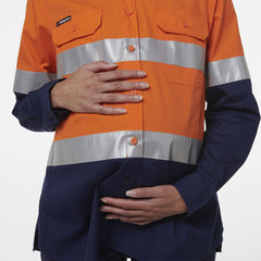 KingGee Womens Workcool Maternity Reflective Shirt K44234-Collins Clothing Co