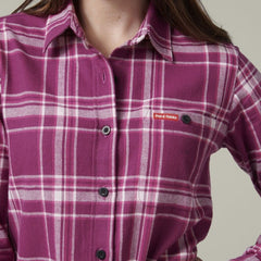 HARD YAKKA Women's Fit Check Flannie Shirt Relaxed Fit Smart Stylish Y08744-Collins Clothing Co