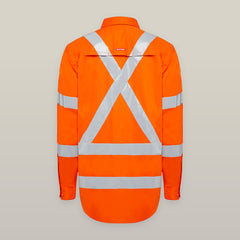 Hard Yakka Womens Foundation Biomotion HiVis Taped Reflective Work Shirt Y08420-Collins Clothing Co