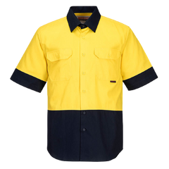 Portwest Hi-Vis Two Tone Regular Weight Short Sleeve Shirt Work Safety MS902-KarWorkwear