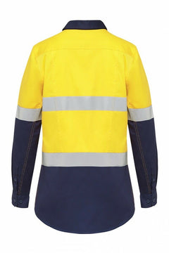 Womens Hard Yakka Hi-Vis Work Shirt KoolGear Vented Taped Tapered Y08220-Collins Clothing Co