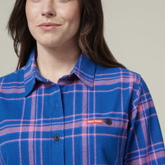 HARD YAKKA Women's Fit Check Flannie Shirt Relaxed Fit Smart Stylish Y08744-Collins Clothing Co
