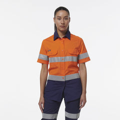 KingGee Womens Workcool Vented Reflective Short Sleeve Shirt K44229-Collins Clothing Co