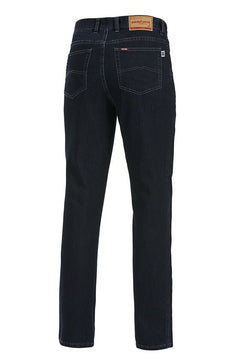 Hard Yakka Mens Mustang Stretch Jeans Denim Tough Brass Zip Classic Fit Y43434-Collins Clothing Co