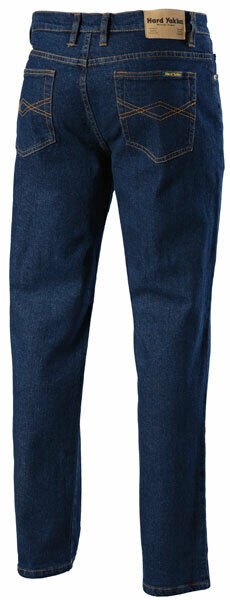 Hard Yakka Mens Stretch Cotton Denim Tough Work Tough Straight Jeans Y44610-Collins Clothing Co