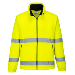 Portwest Hi-Vis Essential Polar Fleece 2 Tone Zip Reflective Work Safety F250-KarWorkwear