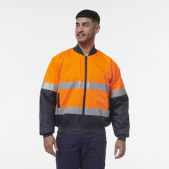 KingGee Mens 2 Pack Hi Vis Reflective Quilted Bomber Work Safety Jacket K55032
