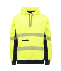 KingGee Mens Hi Vis Reflective Pull Over Hoodie Winter Fleece Work Safety K55054-Collins Clothing Co