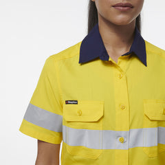 KingGee Womens Workcool Vented Reflective Short Sleeve Shirt K44229-Collins Clothing Co