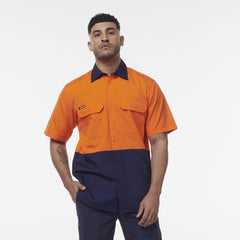 KingGee Men Workcool Vented Spliced Short Sleeve Shirt K54008-Collins Clothing Co