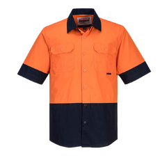Portwest Hi-Vis Two Tone Lightweight Short Sleeve Shirt Reflecftive Safety MS802-KarWorkwear