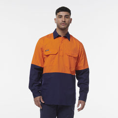 KingGee Mens Workcool Vented Closed Front Spliced Shirt K54011-Collins Clothing Co