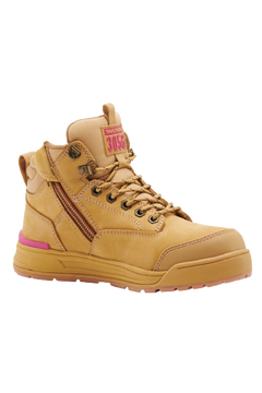Hard Yakka Womens 3056 Boots Water Resistant Leather Work Safety Pink Y60240-Collins Clothing Co
