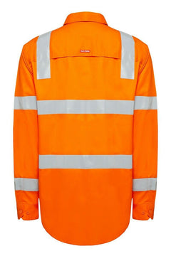 Mens Hard Yakka Rain Lightweight Drill Shirt Tape Hi-Vis Biomotion Safety Y04265-Collins Clothing Co