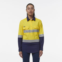 KingGee Women Workcool Vented Closed Front Reflective Shirt K44230-Collins Clothing Co