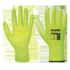 A120 Work Gloves PU Palm Dipped Abrasion and Tear Resistant Black, Xx-Large
